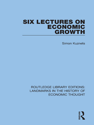 cover image of Six Lectures on Economic Growth
